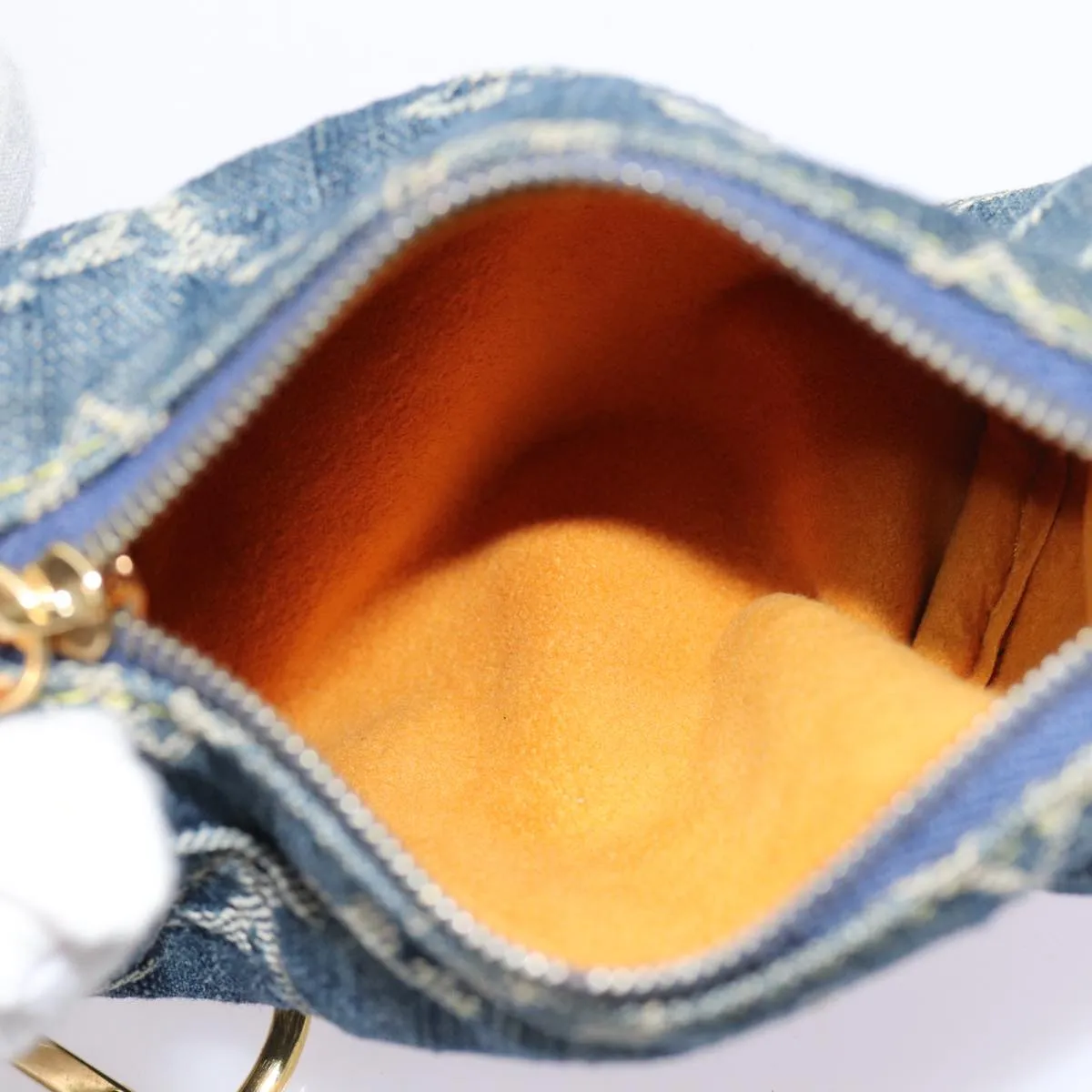 Trendy Inspired Louis Vuitton Monogram Denim Trousse Speedy Pouch Blue M95082 Lv Auth 87601a