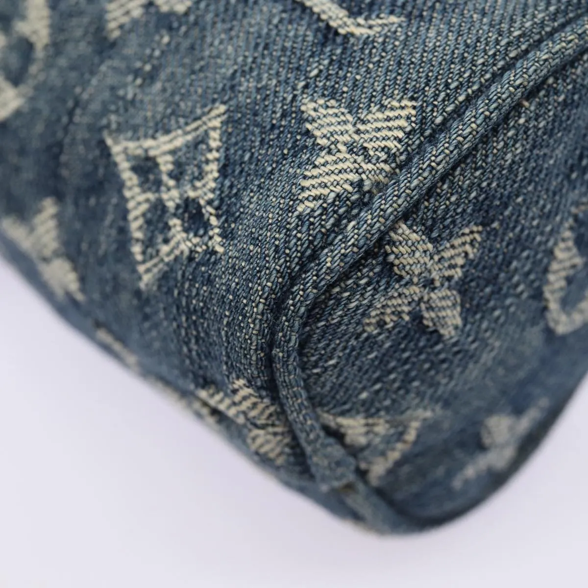 Trendy Inspired Louis Vuitton Monogram Denim Trousse Speedy Pouch Blue M95082 Lv Auth 87601a