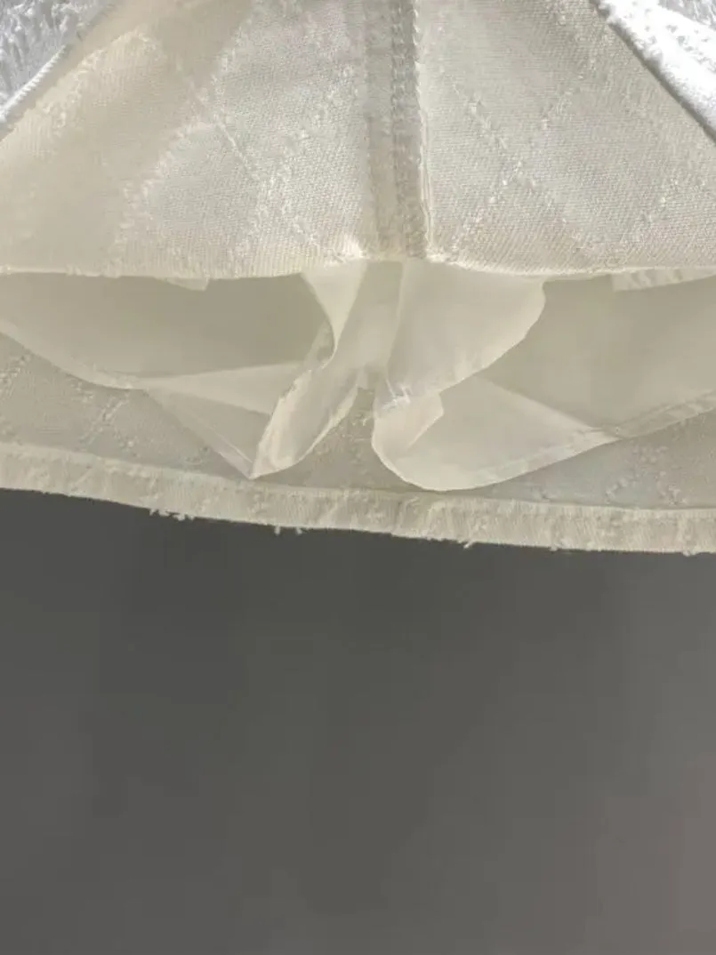 White square pattern texture mini skirt