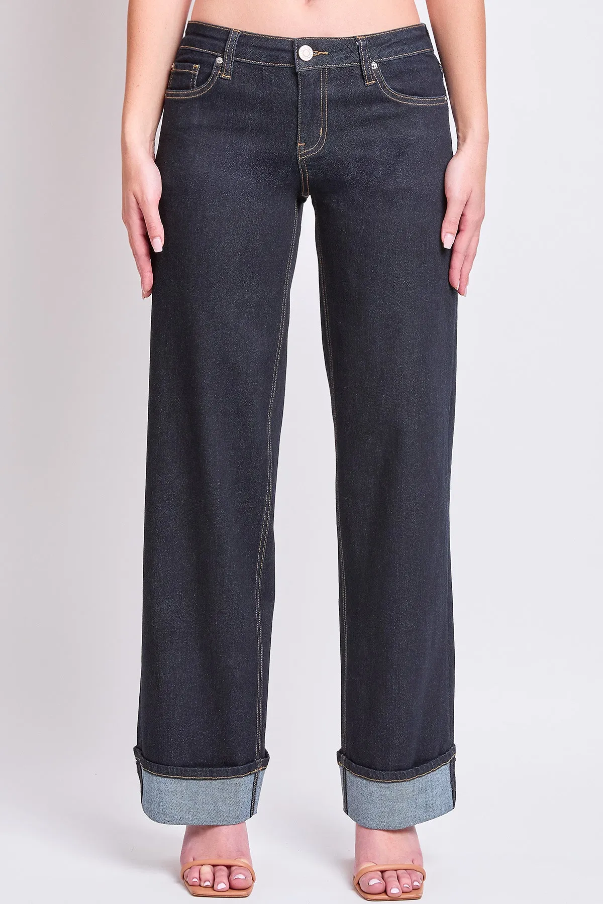 Women's Brittany Low Rise Wide Leg Cuff Jeans