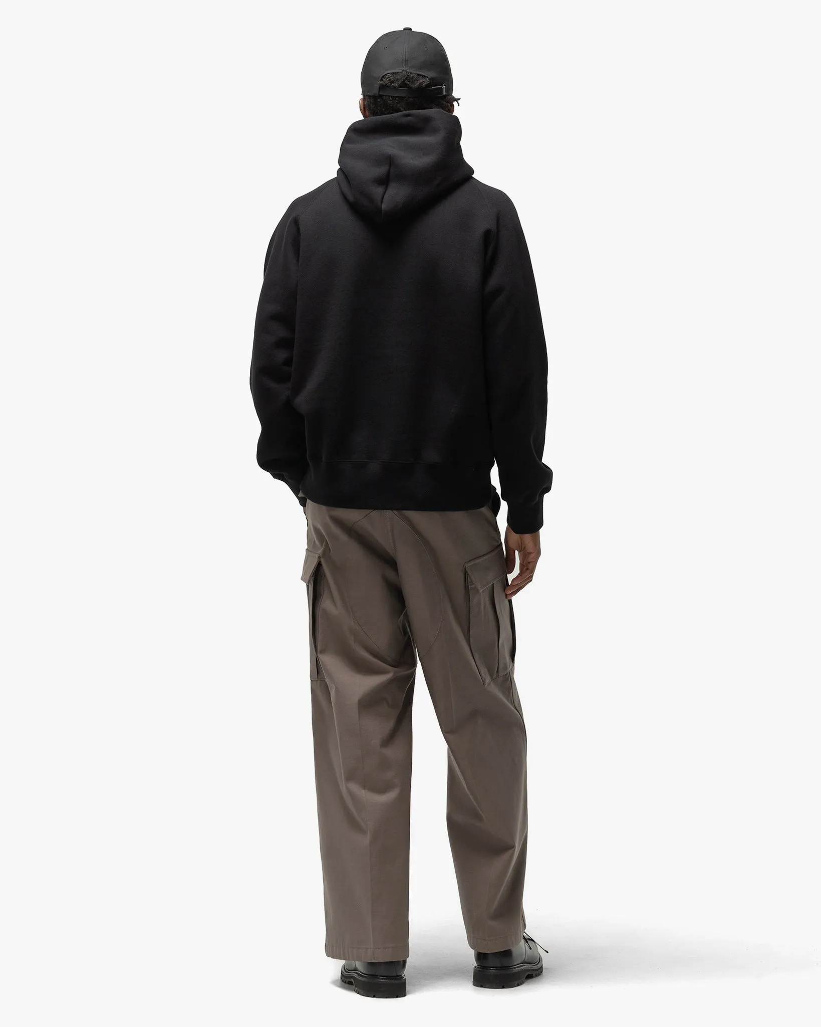 x WTAPS Flock Print Hoodie Black