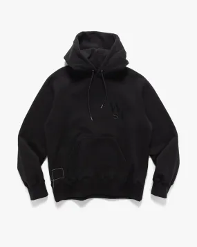 x WTAPS Flock Print Hoodie Black